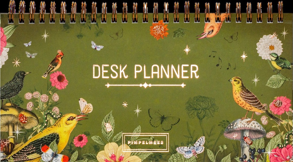 Pimpelmees desk planner - sage