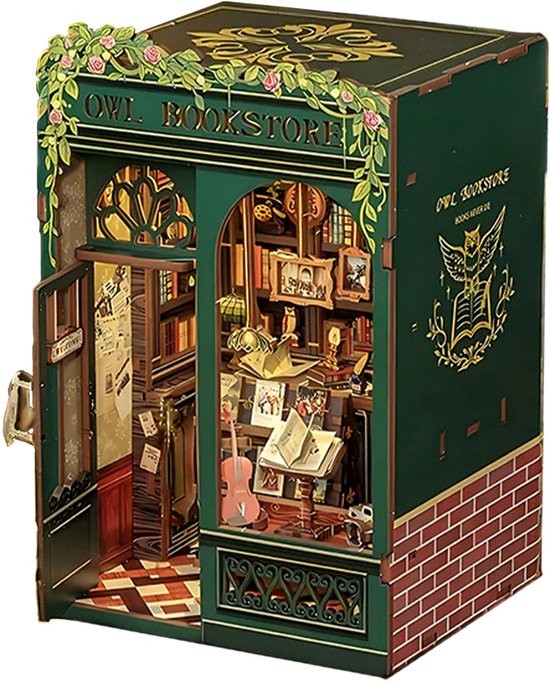 Cutebee, 3D DIY Owl Bookstore
