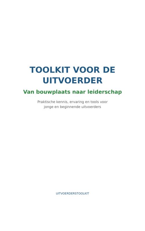 [9789403930152] Toolkit voor de beginnende uitvoerder